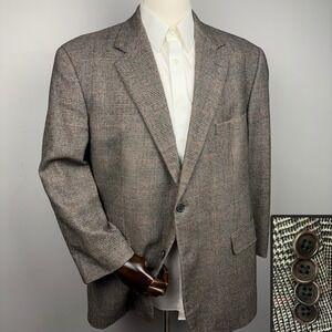 Brooks Brothers Loro Piana Blazer Men's 45L Glen Check Plaid Merino Wool Preppy